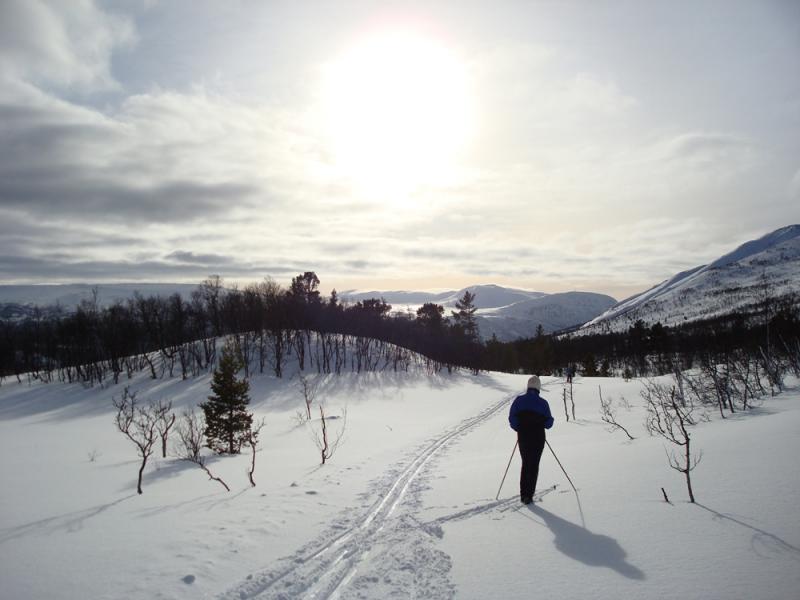 På skitur